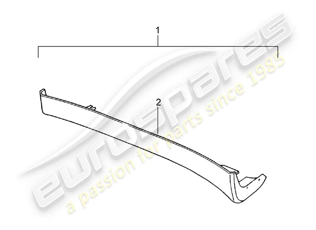 porsche 1989 (tequipment) seitenträgerverkleidung teilediagramm