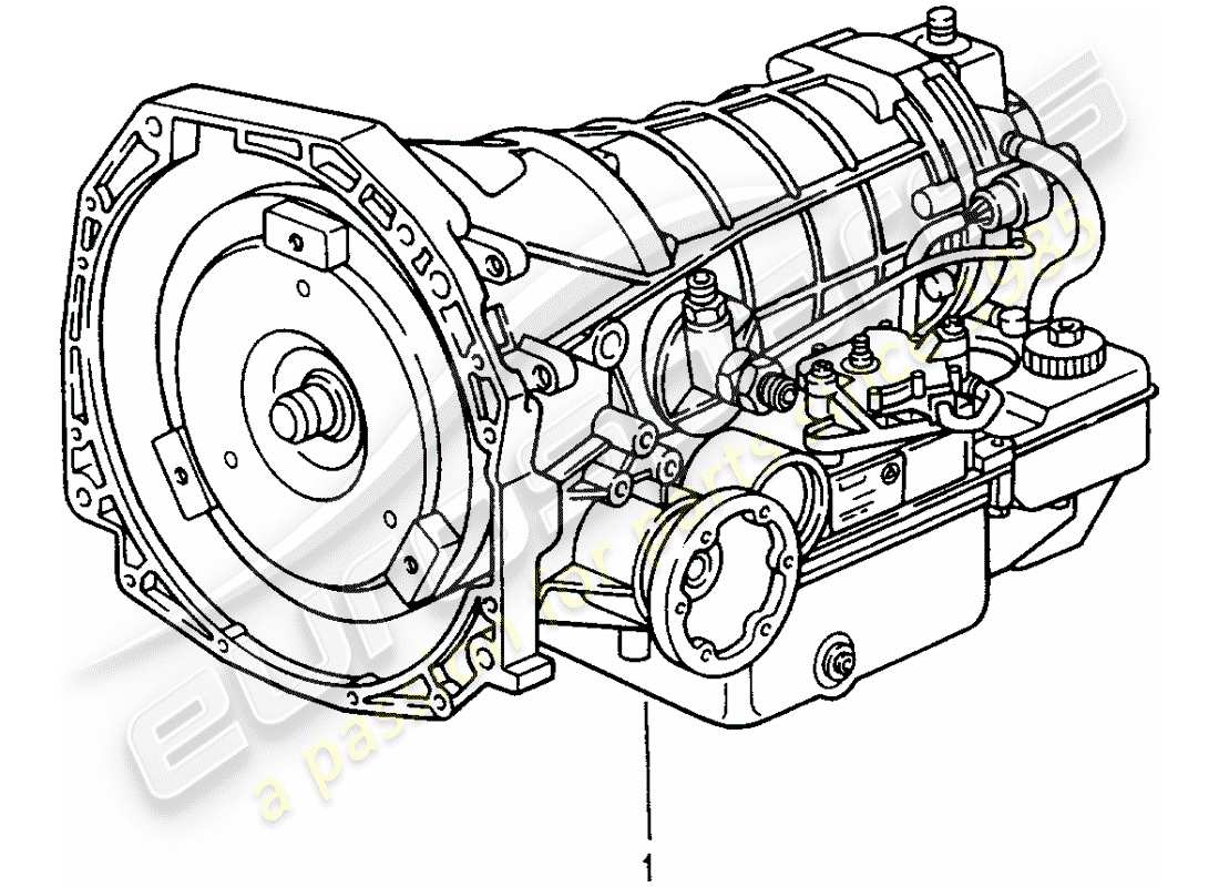 porsche 1998 (refurbished and exchange catalogue) ersatzteildiagramm für das getriebe