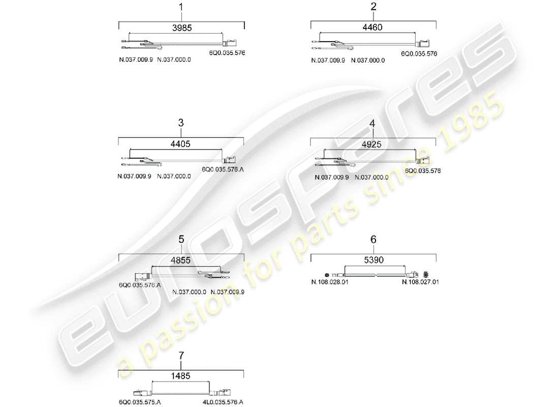 porsche 2019 (macan) verbindungsleitung - ersatzteildiagramm
