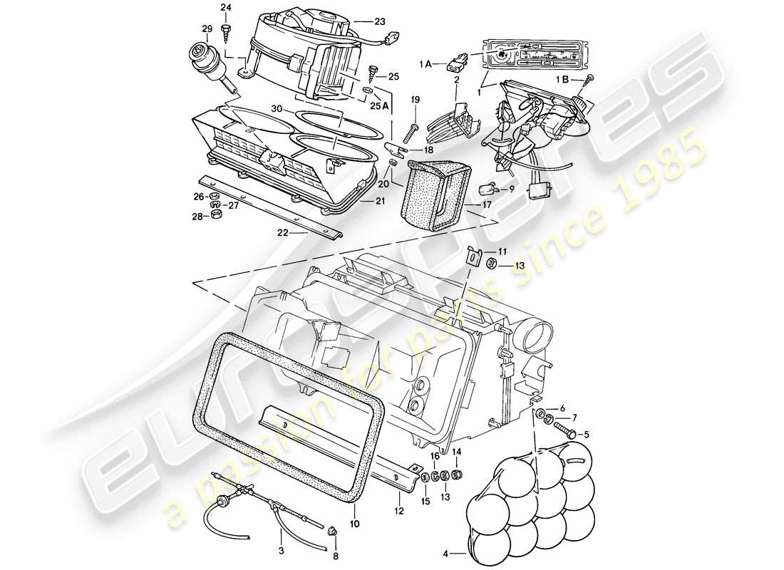 porsche 1979 (928) steuerschalter - linien teilediagramm