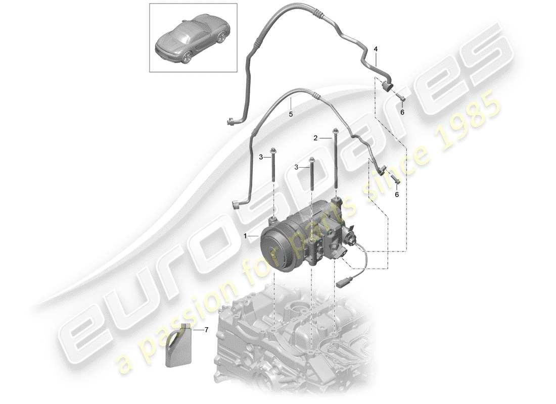 porsche 2016 (981 boxster) kompressor teilediagramm