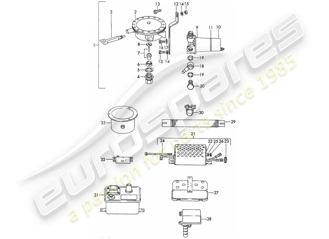 porsche 1967 (911/912) reparaturmaterial teilediagramm