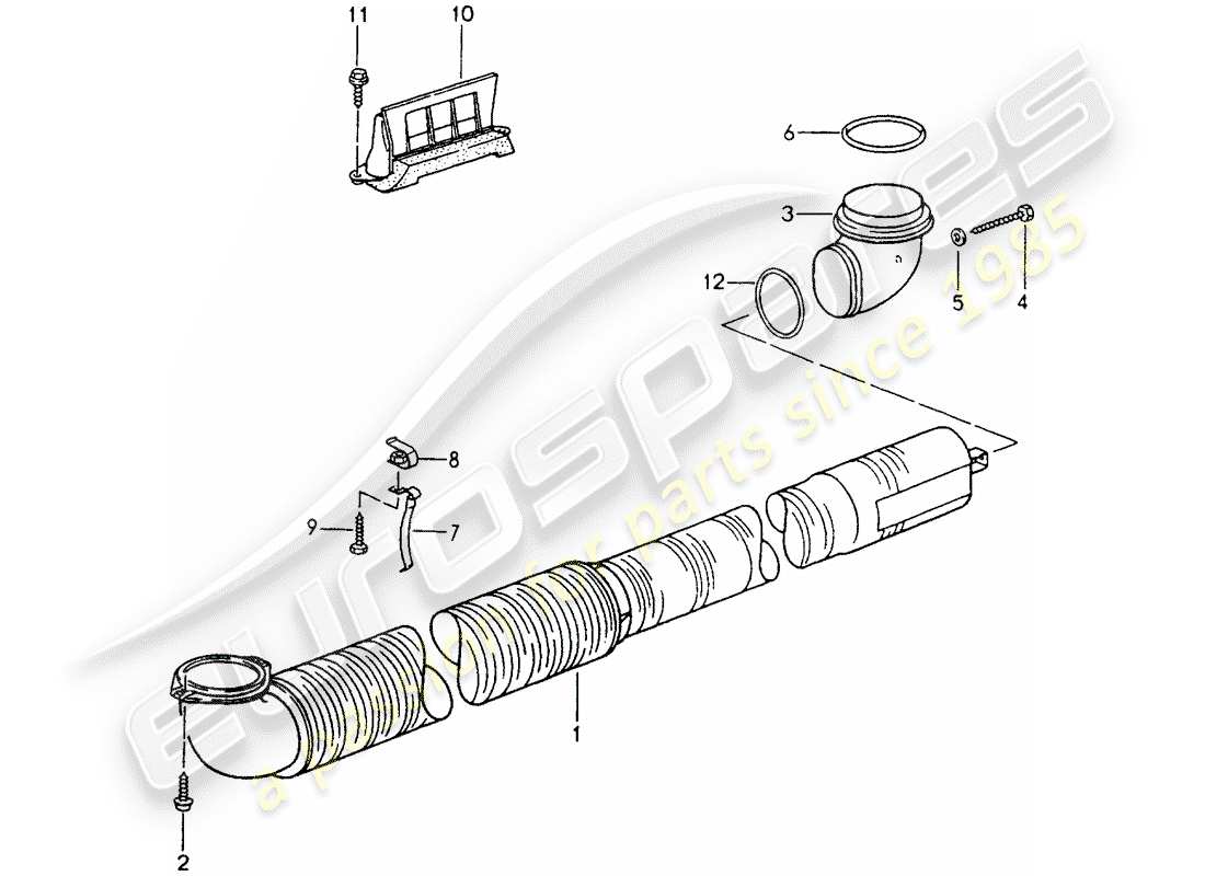 porsche 1993 (964) belüftung - heizungsystem 2 ersatzteildiagramm