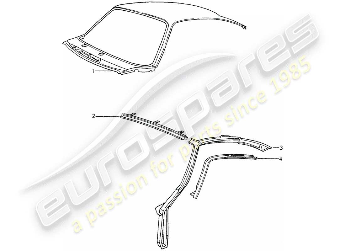 porsche 1993 (964) außenverkleidung - ersatzteildiagramm