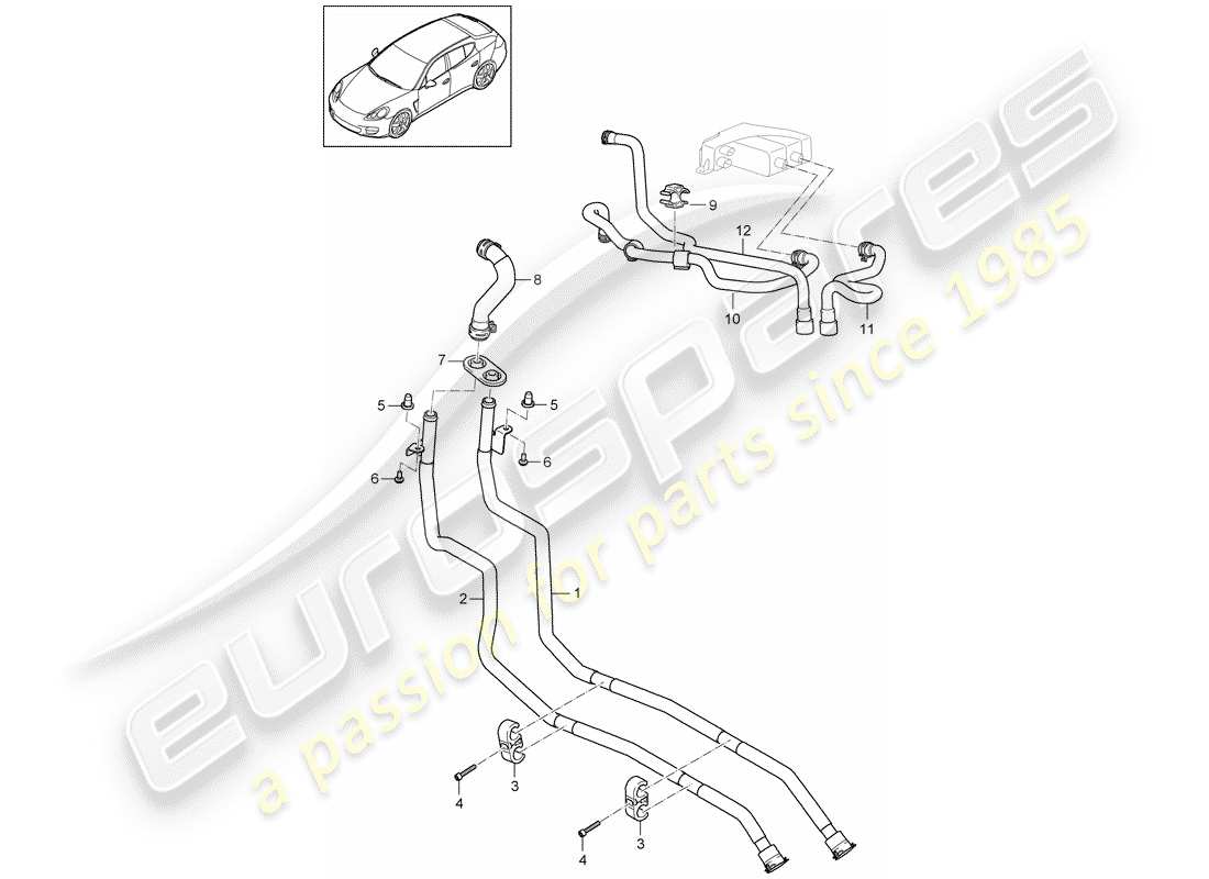 porsche 2012 (panamera 970) hybrid-teilediagramm