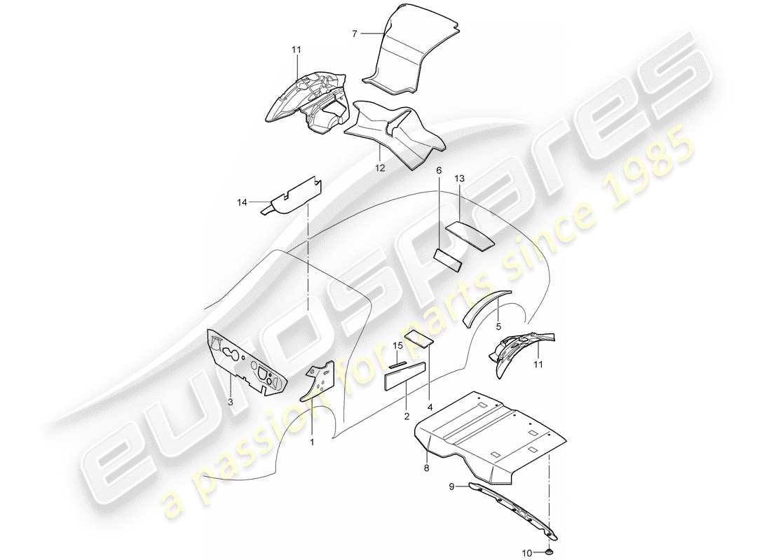 porsche 2006 (997-1) karosserie teilediagramm