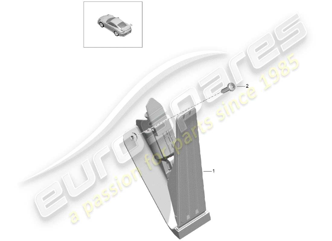 porsche 2016 (991-1 turbo) brems- und beschleunigungspedalbaugruppe teilediagramm