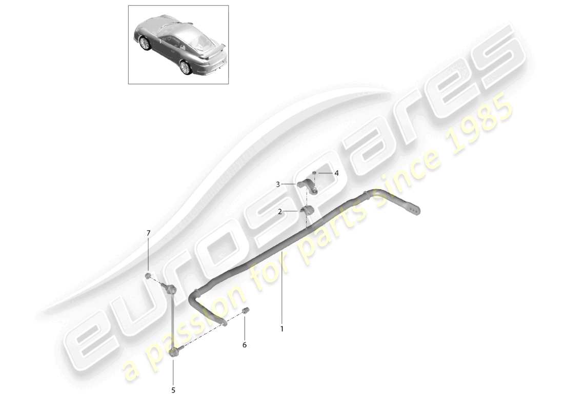 porsche 2014 (991-1 r/gt3/rs) stabilisator d - mj 2019>> teilediagramm