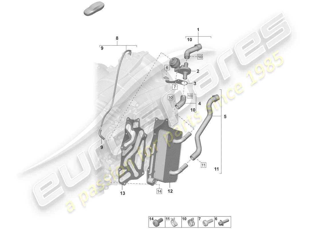 porsche 2019 (992-1) 8-speed doppelkupplungsgetriebe teilediagramm
