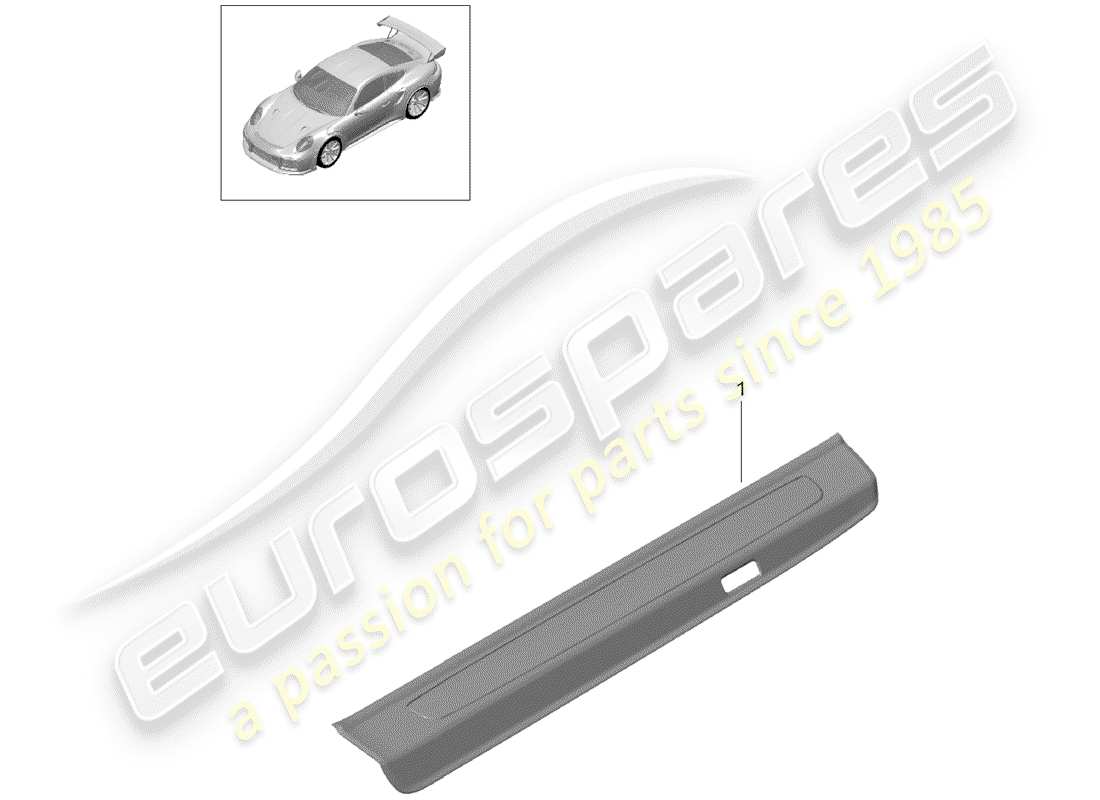 porsche 2017 (991-2 turbo) einstiegsblech - schwellerplatte ersatzteildiagramm