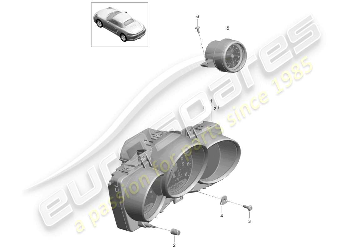 porsche 2020 (718 boxster) kombiinstrument stoppuhr d - 01.06.2020>> teilediagramm