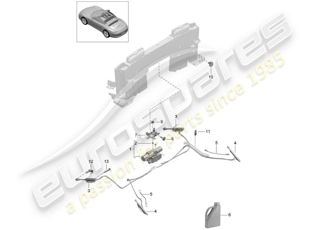 porsche 2015 (991-1) cabrioverdeck-ersatzteildiagramm
