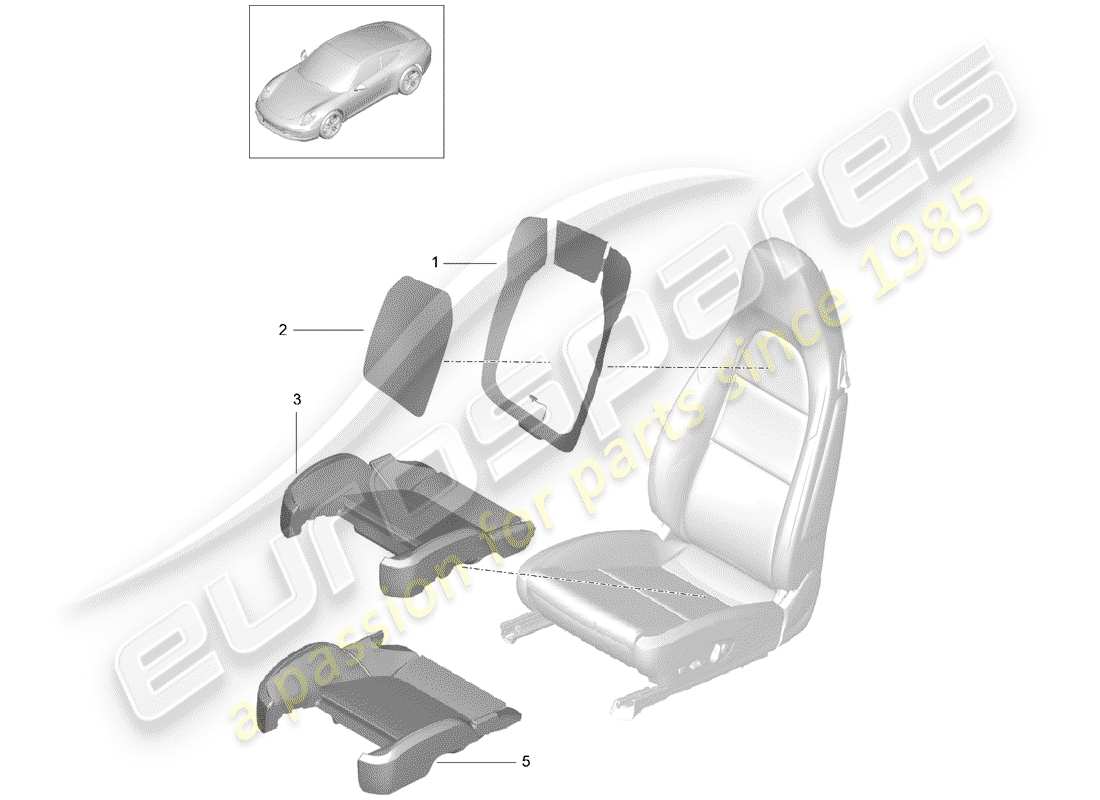 porsche 2012 (991-1) heizelement teilediagramm