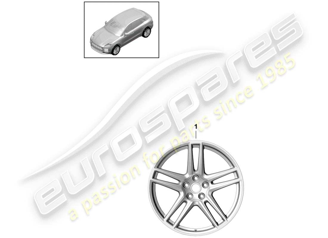 porsche 2019 (macan) leichtmetallfelgen-ersatzteildiagramm