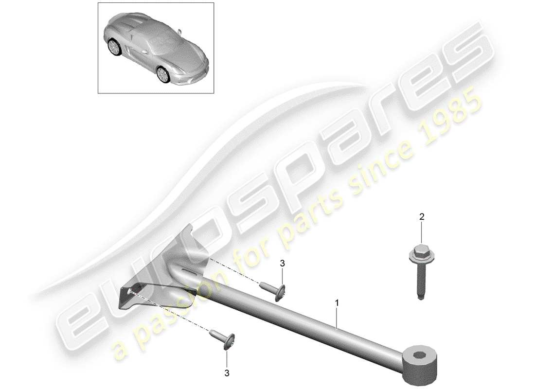 porsche 2016 (981 boxster spyder) dome strut-ersatzteildiagramm