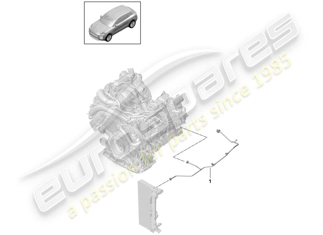 porsche 2020 (macan) wasserkühlung teilediagramm