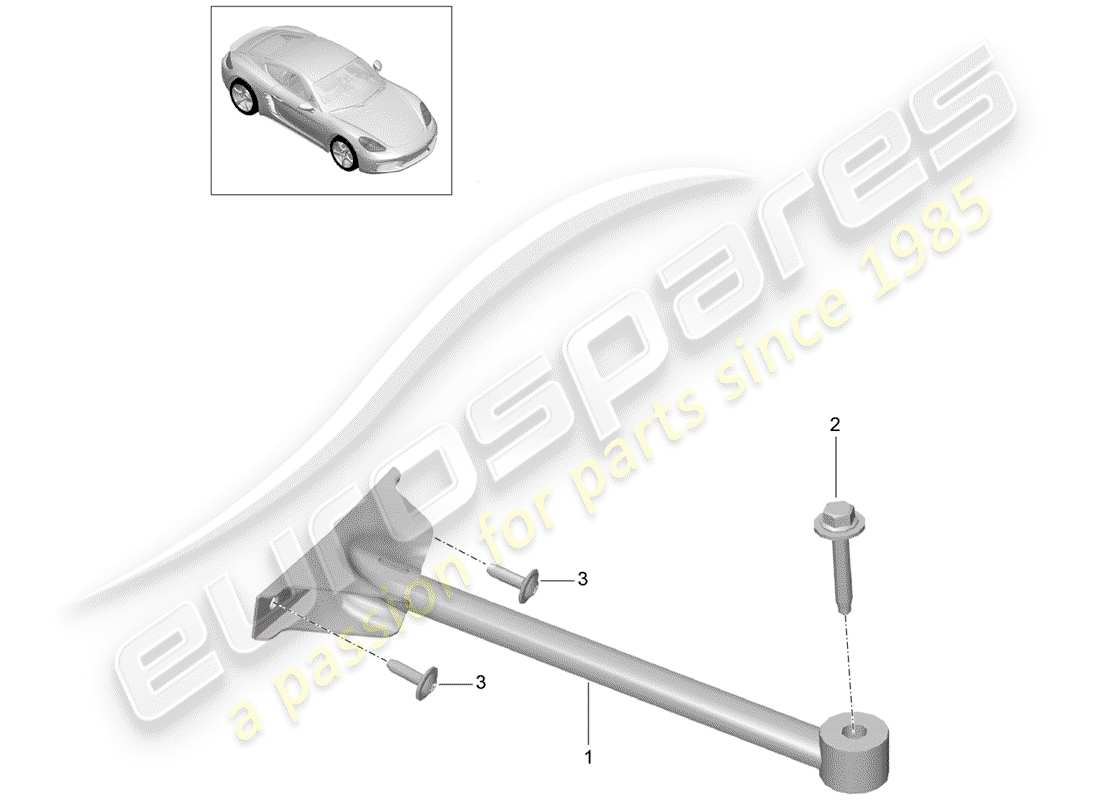 porsche 2017 (718 cayman) dome strut-ersatzteildiagramm
