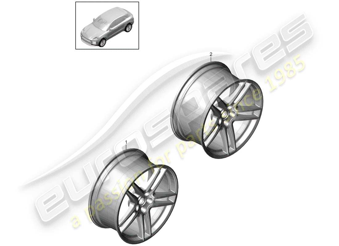 porsche 2020 (macan) leichtmetallfelgen-ersatzteildiagramm