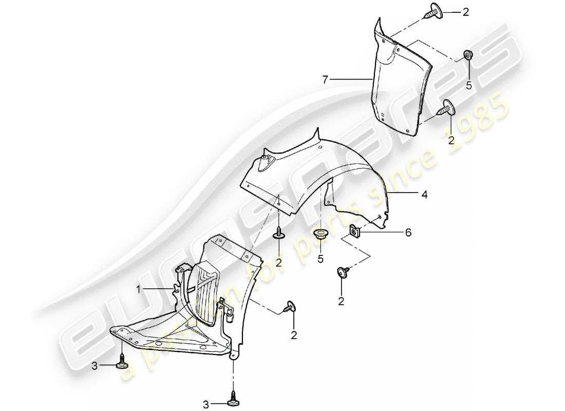 porsche 2005 (987 boxster) trims-teilediagramm