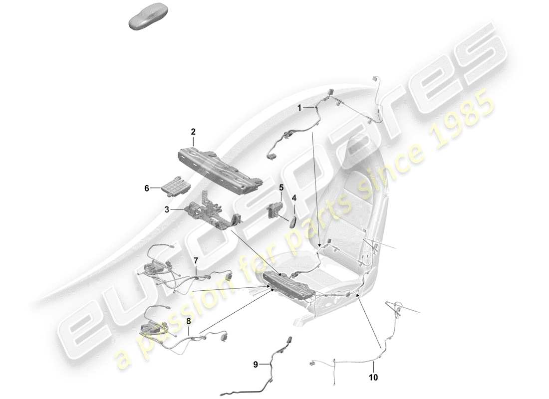 porsche 2020 (718 boxster spyder) kabelbäume ersatzteildiagramm