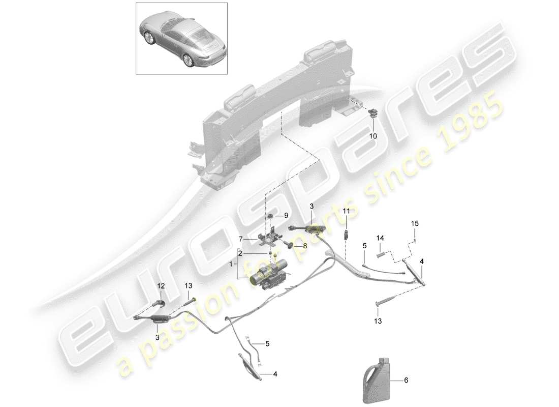 porsche 2014 (991-1) cabrioverdeck-ersatzteildiagramm