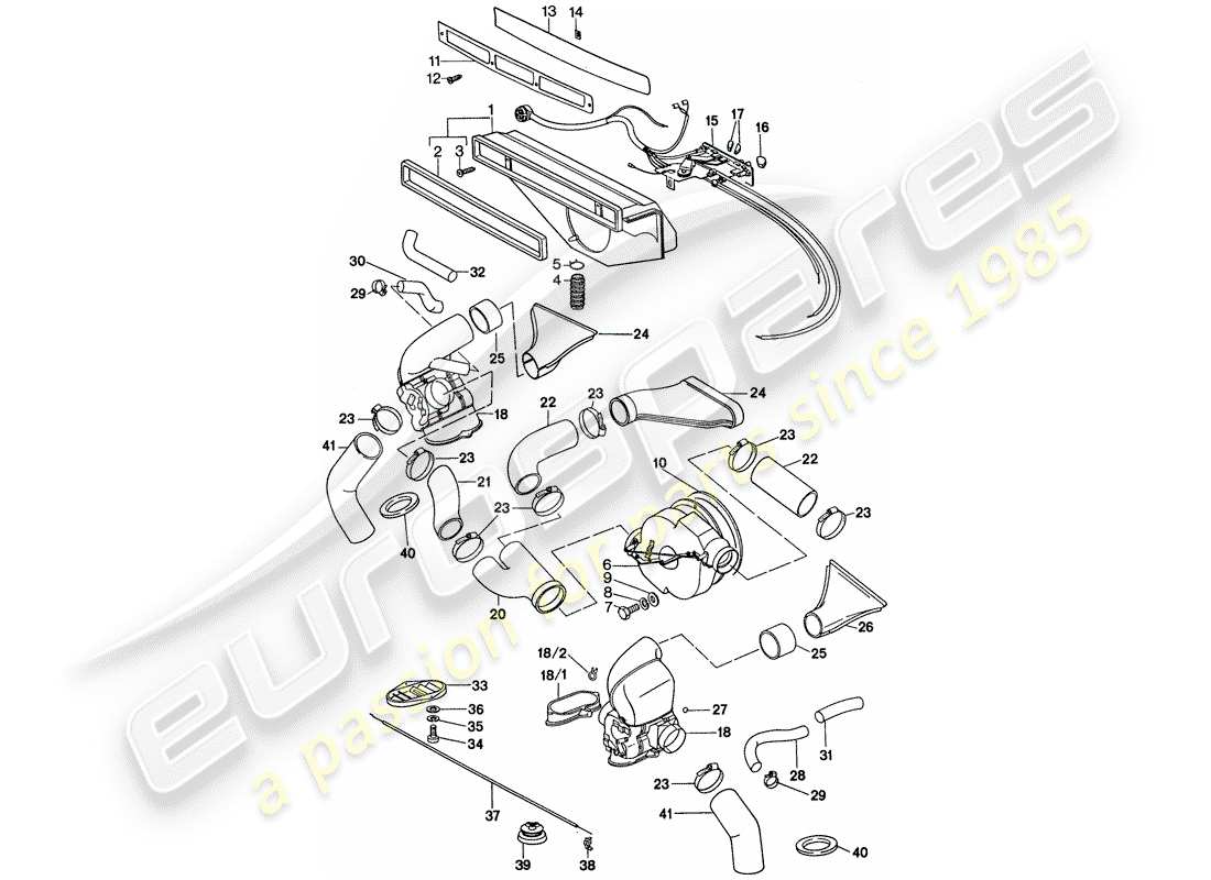 porsche 1977 (911) belüftung - heizung 2 - d - mj 1977>> ersatzteildiagramm