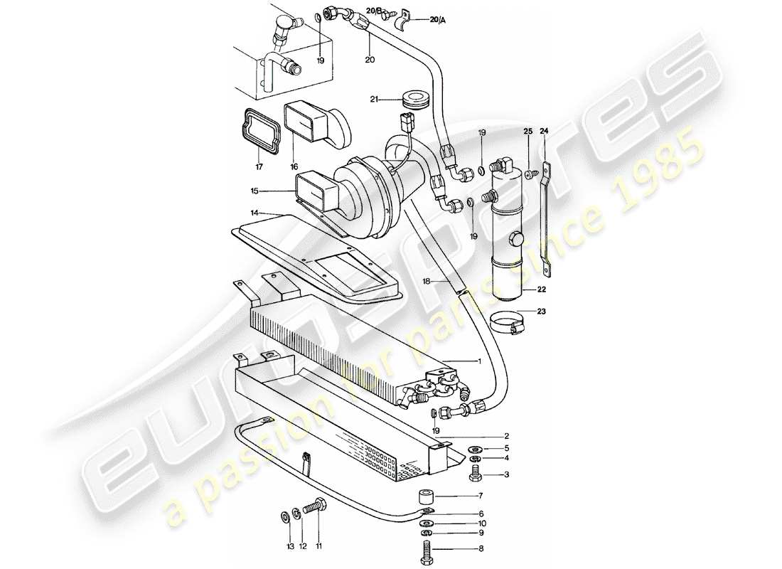 porsche 1981 (911) kondensator - kältemittelleitung - zubehör und sonstiges ersatzteildiagramm