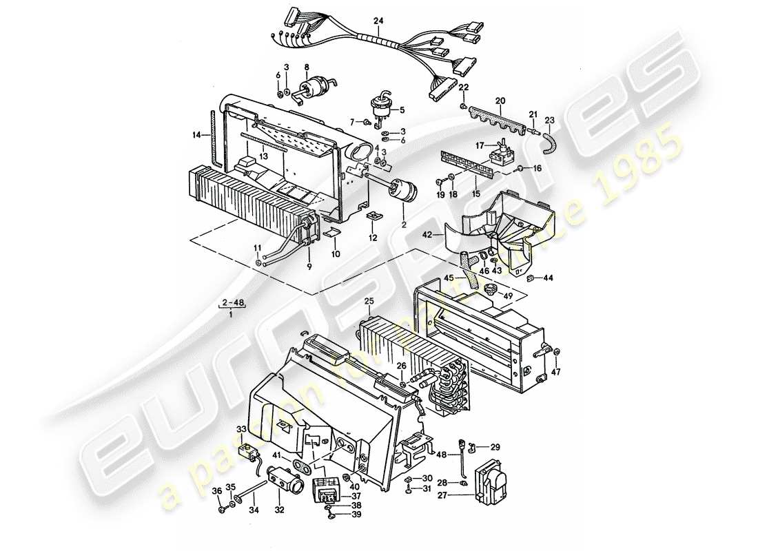 porsche 1992 (928) klimaanlage - klimaanlage teilediagramm