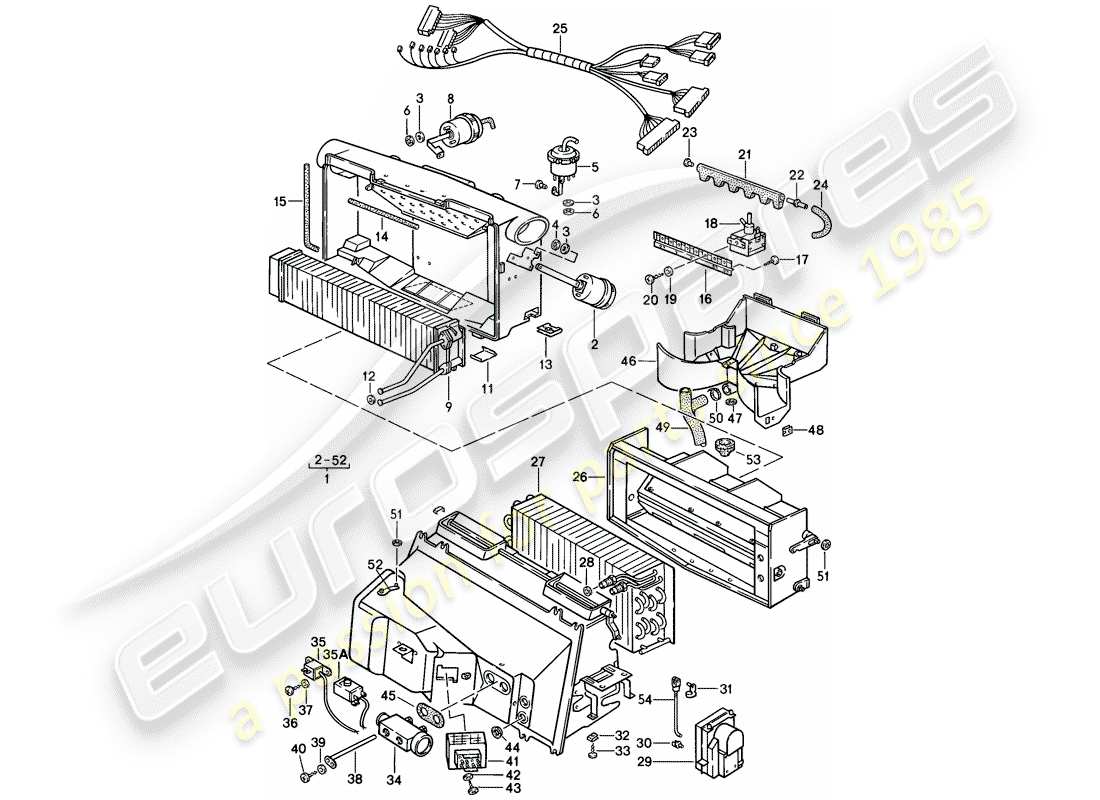 porsche 1984 (928) klimaanlage teilediagramm