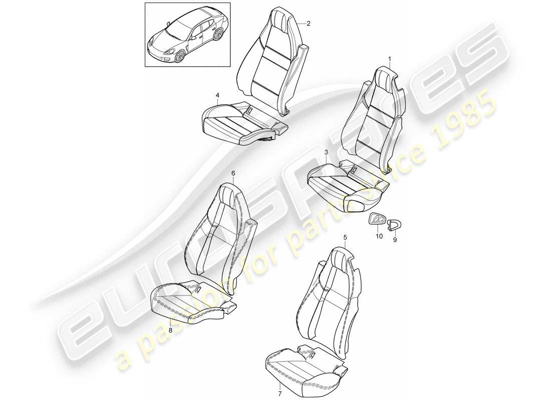 porsche 2014 (panamera 970) cover-ersatzteildiagramm