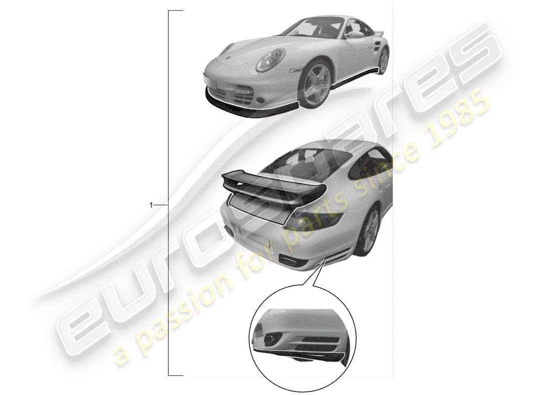 porsche 2001 (tequipment) aerokit-ersatzteildiagramm