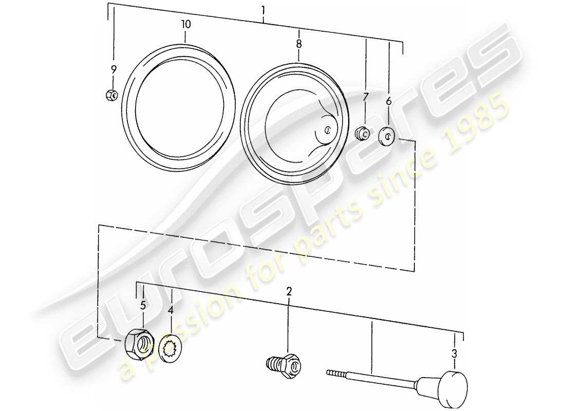 porsche 1952 (356/356a) ventil teilediagramm
