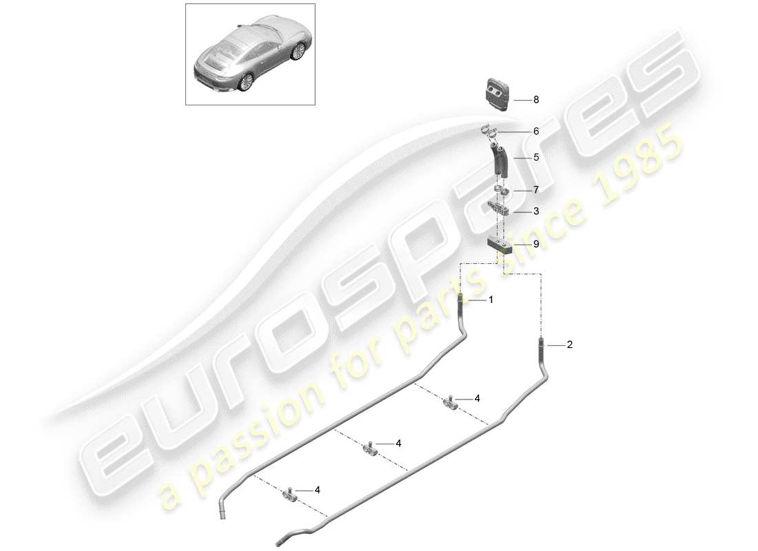 porsche 2020 (991-2) heizung teilediagramm