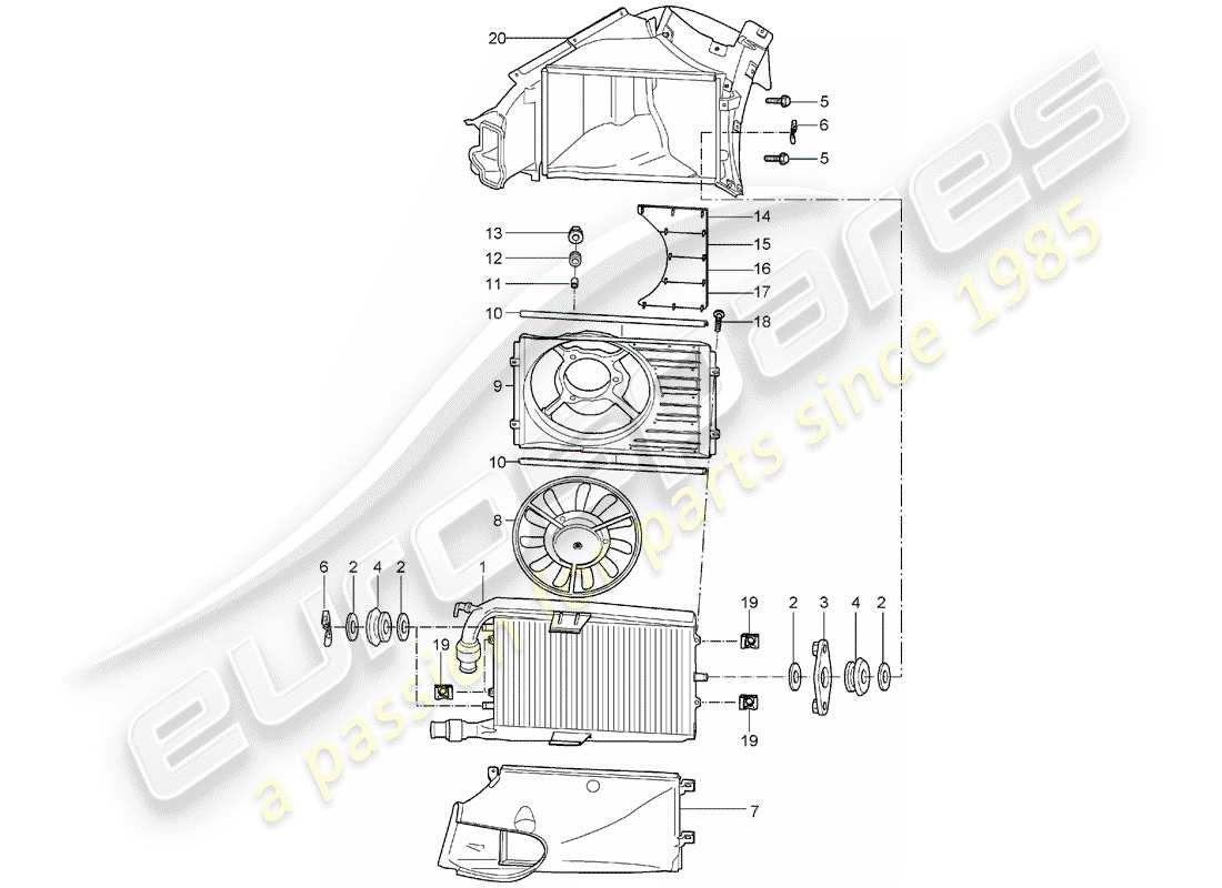porsche 2004 (carrera gt) wasserkühlung 2 ersatzteildiagramm