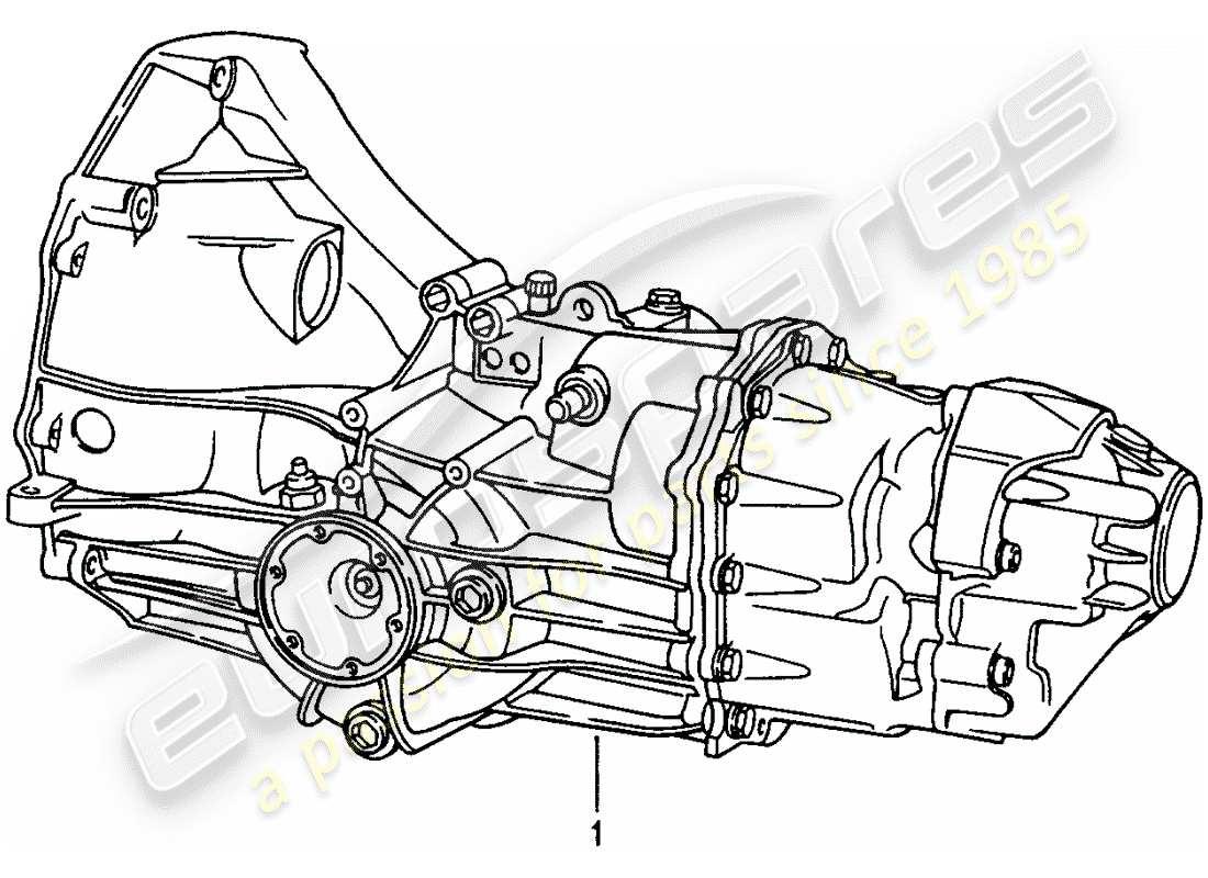 porsche 1991 (refurbished and exchange catalogue) schaltgetriebe ersatzteildiagramm