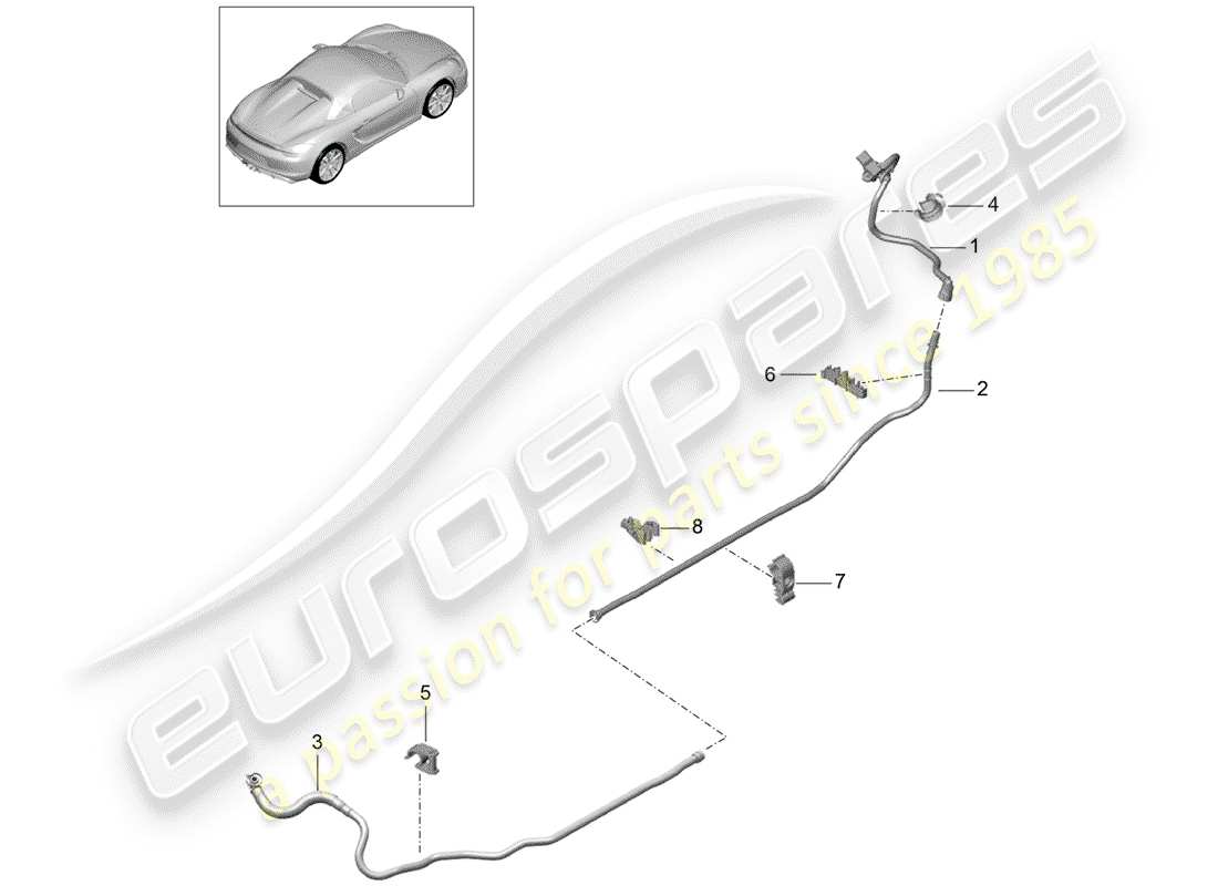 porsche 2016 (981 boxster spyder) vakuumleitung - teilediagramm