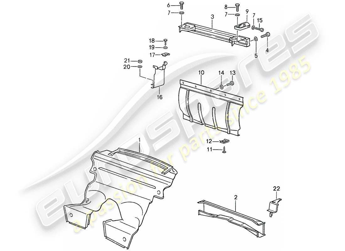 porsche 1987 (959) frame-teilediagramm
