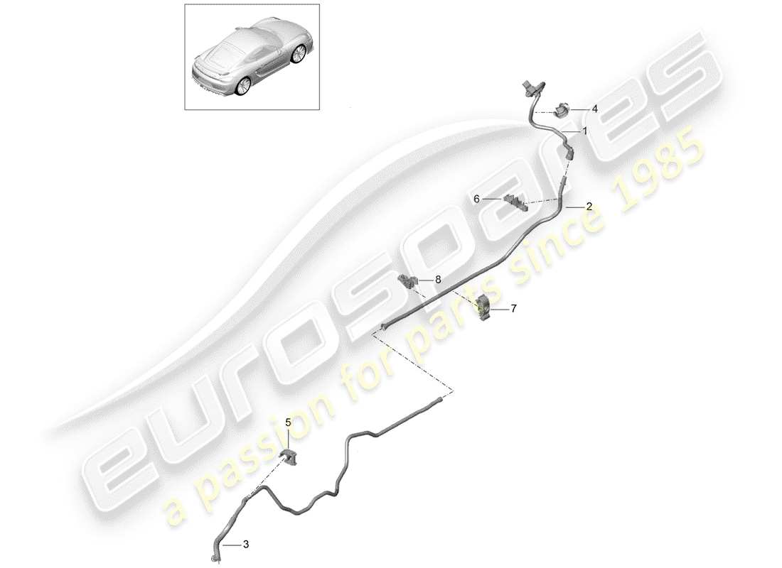 porsche 2016 (981 cayman gt4) vakuumleitung - teilediagramm
