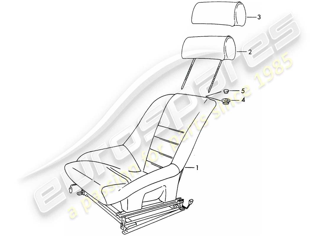 porsche 1967 (911/912) seat-ersatzteildiagramm