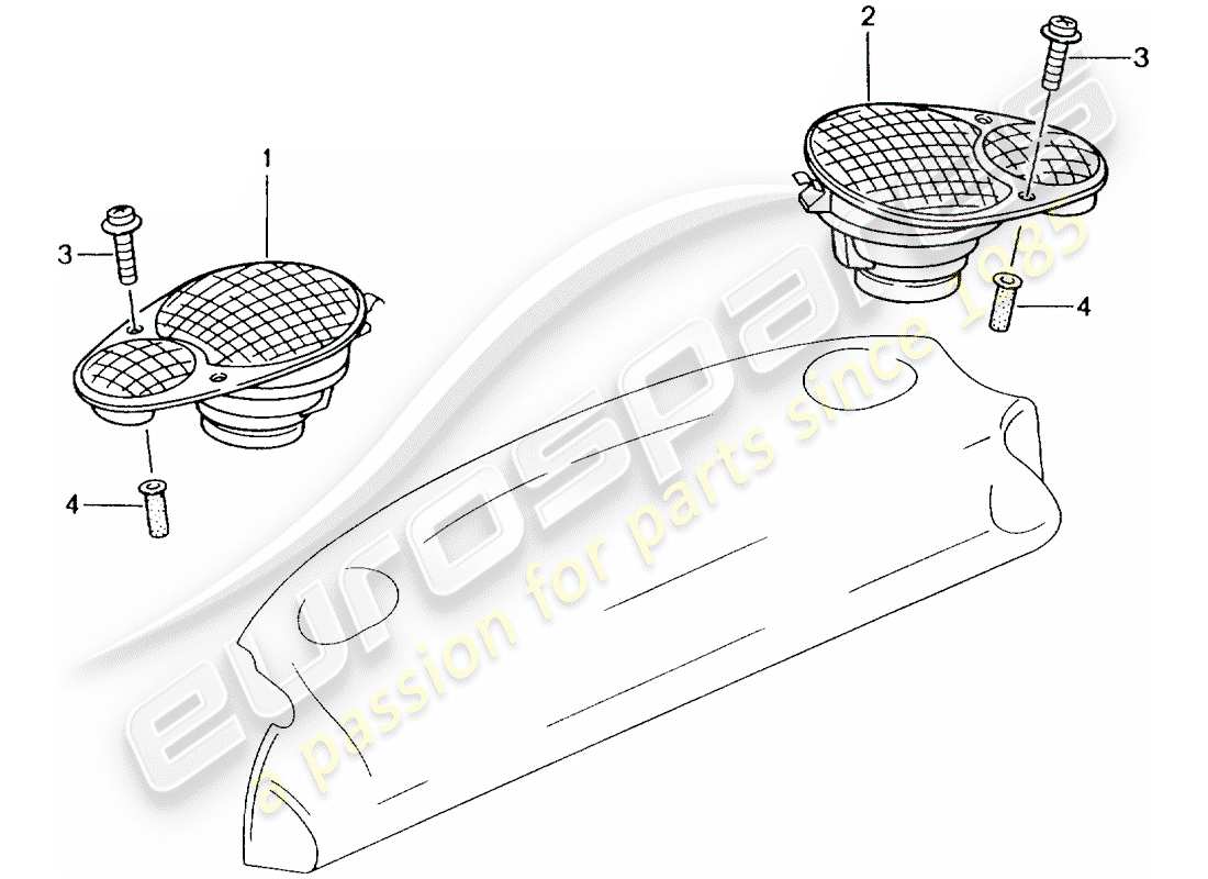 porsche 2004 (996 gt3) lautsprecher-teilediagramm