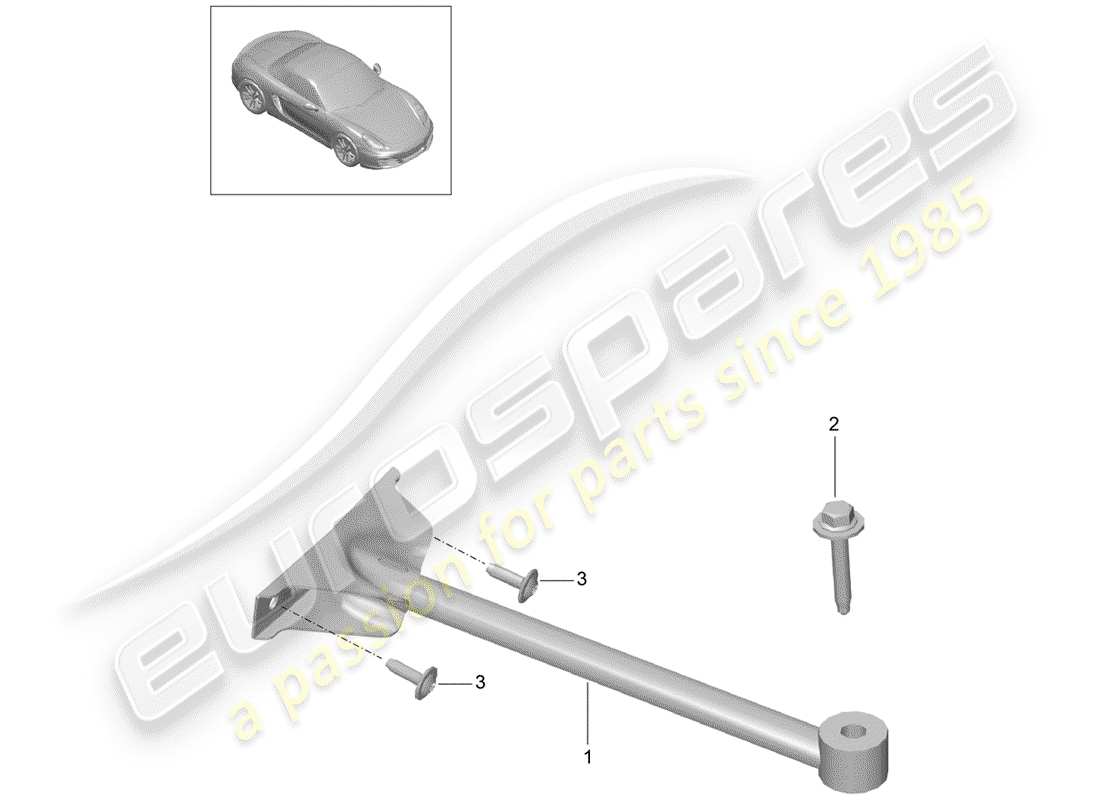 porsche 2012 (981 boxster) dome strut-ersatzteildiagramm