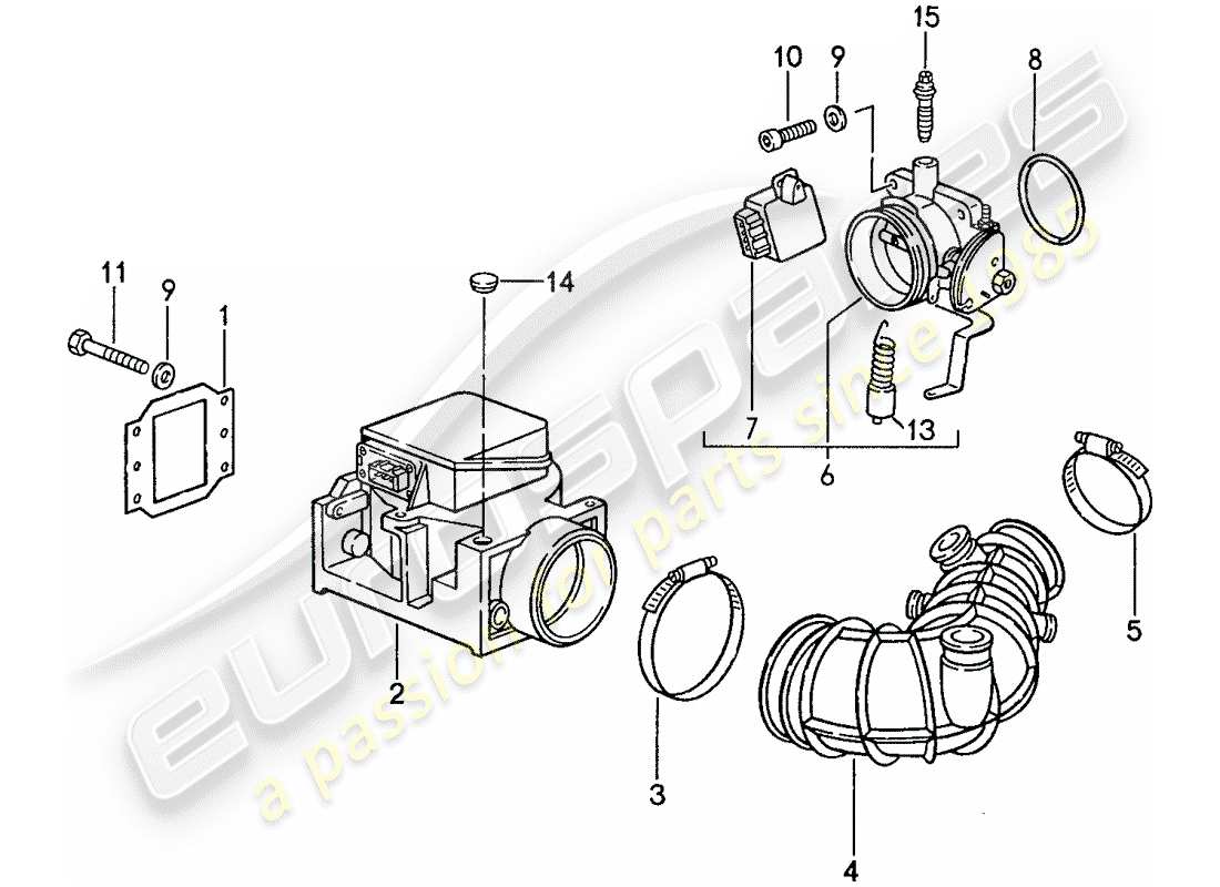 porsche 1989 (944) l-jetronic - 1 teilediagramm