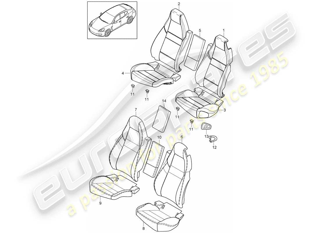 porsche 2016 (panamera 970) cover-ersatzteildiagramm