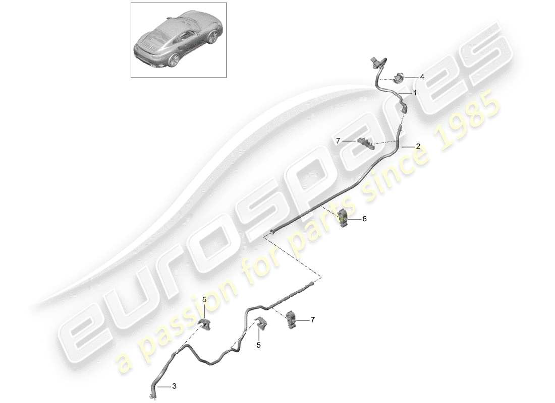 porsche 2015 (991-1 turbo) vakuumleitung teilediagramm