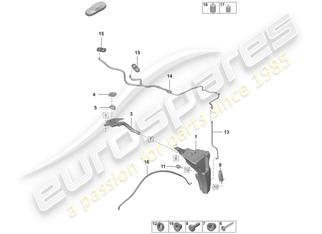 porsche 2020 (992-1) scheibe - ersatzteildiagramm