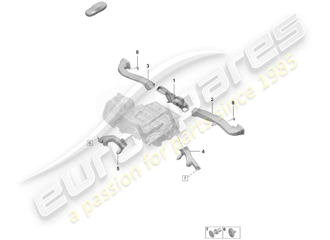 porsche 2019 (992-1) klimaanlage teilediagramm