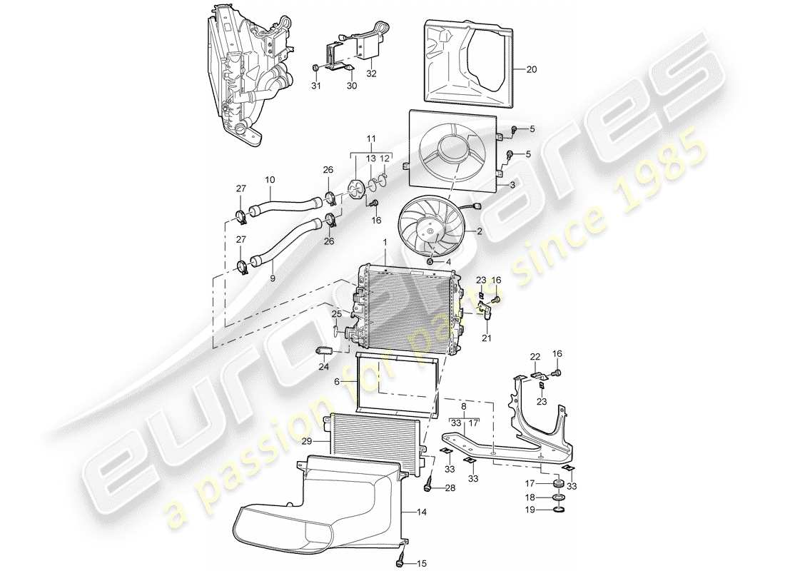 porsche 2011 (997-2 gt3) wasserkühlung 3 ersatzteildiagramm