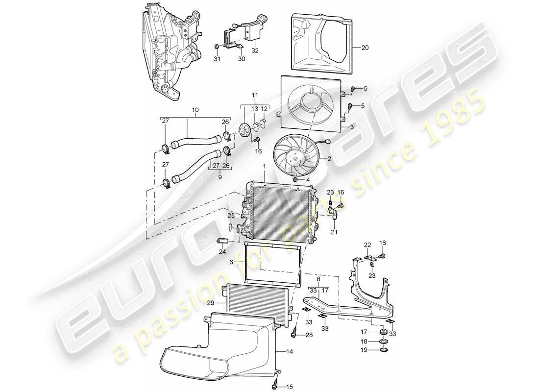 porsche 2011 (997-2 gt3) wasserkühlung 3 ersatzteildiagramm