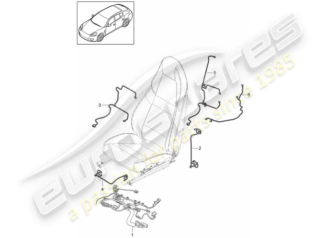 porsche 2015 (panamera 970) kabelbäume ersatzteildiagramm