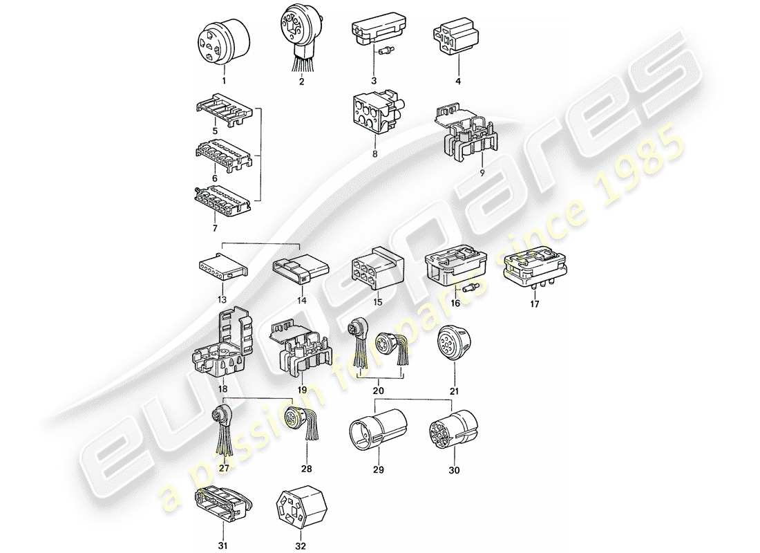 porsche 1989 (944) anschlussgehäuse teilediagramm